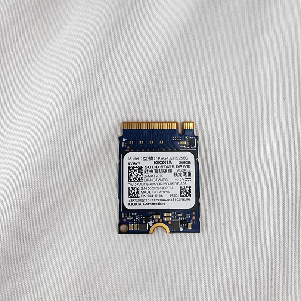 KIOXIA 256GB M.2 2230 NVMe SSD KBG40ZNS256G PCIe Gen3 x4 BG4
